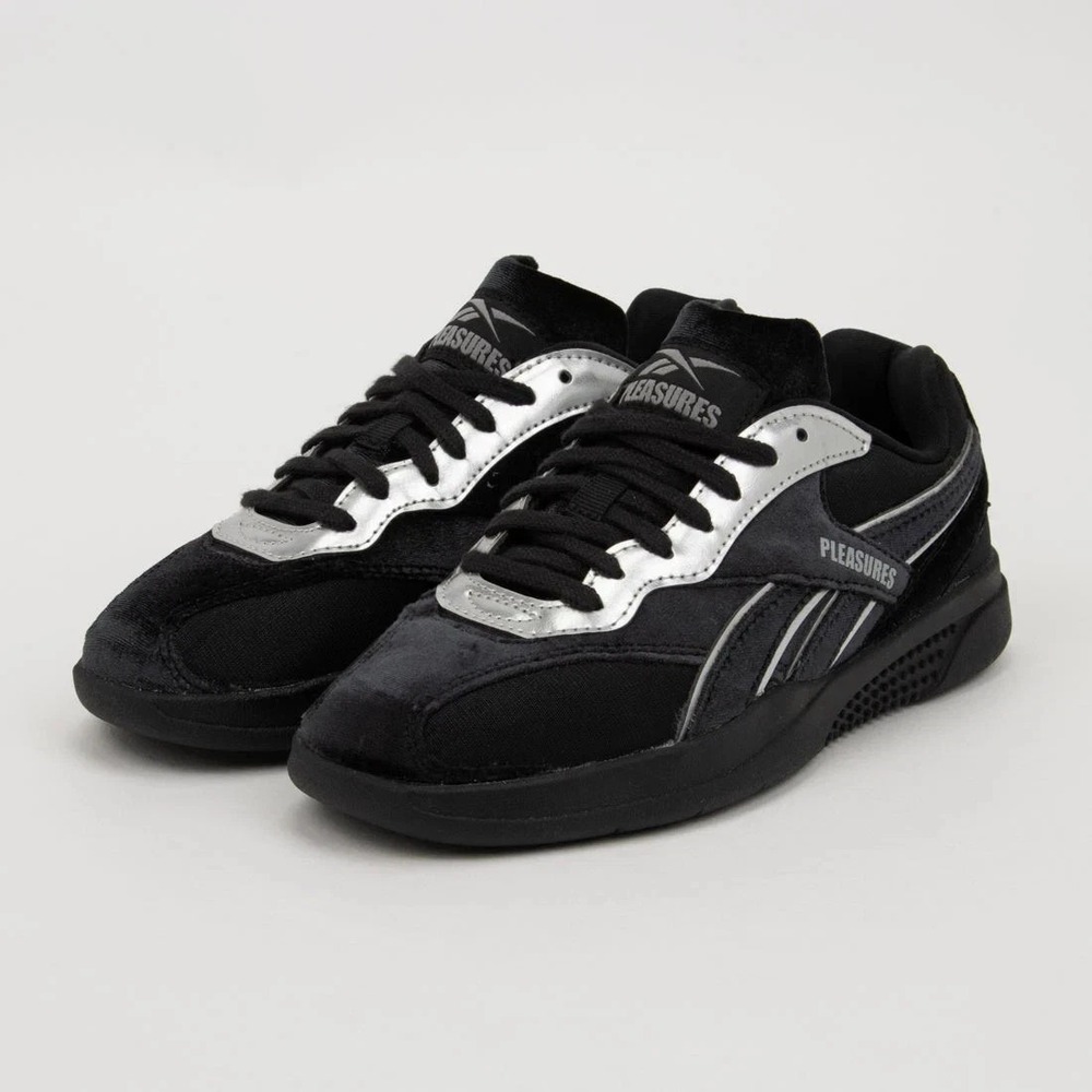 PLEASURES × Reebok Hammer‎ Street Mens Sz 12 Shoes Black Silver Black 100238497